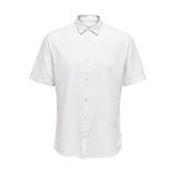 ONLY & SONS Erkek Onscaiden Ss Linen Shirt Noos Gömlek, Beyaz, XL