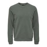 Only & Sons Erkek ONSCERES CREW NECK NOOS Sweatshirt, Koyu Gri, M