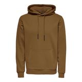 Only & Sons Erkek ONSCERES HOODIE SWEAT NOOS Sweatshirt, Kahverengi, L