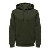 Only & Sons Erkek ONSCERES HOODIE SWEAT NOOS Sweatshirt, Koyu Yeşil, L
