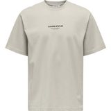Only & Sons Erkek Onscurated Bisiklet Yaka %100 Pamuk T-Shirt 22030925 Taş - XL