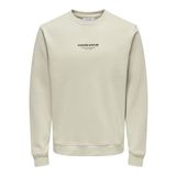ONLY & SONS Erkek Onscurated Reg Crew Neck Sweat Sweatshirt, Gümüş Astar, XXL