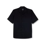 ONLY & SONS Erkek Onsdash Life Reg Solid Visc Res Ss Gömlek, Siyah, S