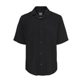 ONLY & SONS Erkek Onsdash Life Reg Visc Res Ss Shirt Noos Gömlek/Bluz, Siyah, M