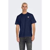 Only & Sons Erkek Onsdawson Regular Fit Kısa Kollu Pamuk T-Shirt 22033190 Lacivert