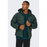 Only & Sons Erkek Onselıjah Kapüşonlu Rüzgar Geçirmez Mont 22029661 Yeşil - 2XL
