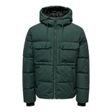 Only & Sons, Erkek, ONSELIJAH PCKT. HOOD JACKET OTW NOOS, Mont Ceket, Darkest Spruce, M