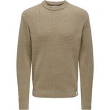 Only & Sons Erkek Onsfergal Bisiklet Yaka Uzun Kollu Örme Kazak 22030208 Camel - 2XL