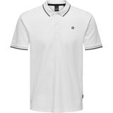 Only & Sons Erkek Onsfletcher Polo Yaka %100 Pamuk T-Shirt 22024827 Beyaz - XL