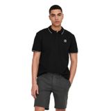 ONLY & SONS Erkek Onsfletcher Slim Ss Polo Noos Polo Tişört, Siyah, XXL
