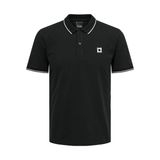 ONLY & SONS Erkek Onsfletcher Slim Ss Polo Noos Polo Tişört, Siyah/Detay: Parlak Beyaz Kontrast Çizgili, S