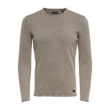 Only & Sons Erkek Onsgarson Wash Crew Neck Noos Kazak Gri S