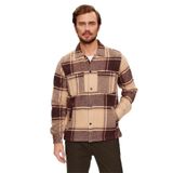 Only & Sons Erkek Onsmace Regular Fit Yan Cep Detaylı Gömlek 22026663 Kahverengi XL