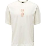Only & Sons Erkek Onsmalık Lıfe Rlx Ss Tee Tr Relax Fit Kısa Kollu Tişört - Ekru