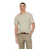 ONLY & SONS Erkek Onsmax Life Reg Ss Stitch Tee Noos Tişört, Pelican, XXL