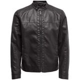 Only & Sons Erkek Onsmıke Deri Ceket 22012339 Siyah
