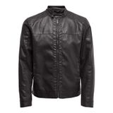 ONLY & SONS Erkek Onsmike Pu Racer Ceket Otw Ceket Siyah XXL