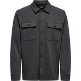 Only & Sons Erkek Onsnewkodyl Çift Cep Detaylı Uzun Kol Gömlek 22021279 Koyu Gri - XL