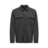 Only & Sons Erkek Onsnewkodyl Çift Cep Detaylı Uzun Kol Gömlek 22021279 Koyu Gri