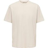 Only & Sons Erkek Onsnoble Rlx Ss Tee Noos Rahat Kesim Kısa Kollu Tişört - Bej
