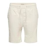 ONLY & SONS Erkek Onsreid Slim 0571 Slub Şort, Gümüş Astar, L