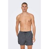 Only & Sons Erkek Onsted Deniz Şortu 22025380 Siyah - XL - black / black