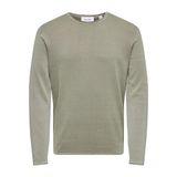 ONLY & SONS Erkek örgü kazak normal kesim yuvarlak yaka kazak, Griffin, XS
