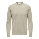 ONLY & SONS Erkek örgü kazak, Oatmeal., XXL