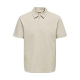 ONLY & SONS Erkek Polo Onskian Polo Tişört, Gümüş Astar, M