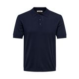 ONLY & SONS Erkek Polo Tişört Örme, Koyu Lacivert, M
