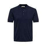 ONLY & SONS Erkek Polo Tişört Örme, Koyu Lacivert, XXL