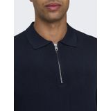 ONLY & SONS Erkek Polo Yaka Kazak, Koyu Lacivert, XXL