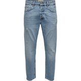 Only & Sons Erkek Rahat Kesim Kot Pantolon Onsavı Crop L. Blue 4858 Jeans 22024858 - 32 / 32 - Denim