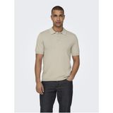 Only & Sons Erkek Regular Fit Polo Yaka Bej Triko T-Shirt - 22022219 - 2XL