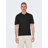 Only & Sons Erkek Regular Fit Polo Yaka T-Shirt - 22022219 - Siyah - 2XL
