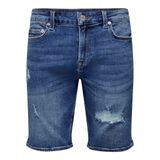 ONLY & SONS Erkek şortu, mavi (medium denim blue), L