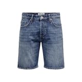 ONLY & SONS Erkek şortu, mavi (medium denim blue), XL