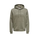ONLY & SONS Erkek Sweatshirt ONSCONNOR AUTHENTIC REG HOODIE SWEAT Bungee Cord M