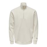 ONLY & SONS Erkek Sweatshirt ONSRILEY Sweatshirt, Antik Beyaz, XXL