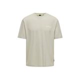 Only & Sons Erkek T-Shirt, Kısa Kollu, O-Yaka, Rahat Kalıp, Krem, XL