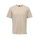 Only & Sons Erkek T-Shirt, Kısa Kollu, Regular Fit, Gümüş, S Beden