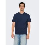 ONLY & SONS Erkek T-Shirt ONSKIAN T-Shirt, Naval Academy, XXL