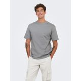 ONLY & SONS Erkek tişört ONSFRED tişört, Gri (Ultimate Grey), L