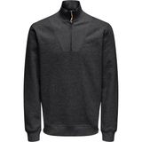 Only & Sons Erkek Yarım Fermuarlı Regular Fit Siyah Sweatshirt - 22034629