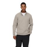Only & Sons Erkek Yüksek Yaka Yarım Fermuarlı Sweatshirt, Ekru, XL
