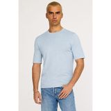 Only & Sons Erkek Yuvarlak Yaka Düz Mavi T-Shirt - 22022928 - XS