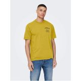 Only & Sons Farris Life Rlx Elon Street Ss Erkek Tişört 22024796 M - Sarı