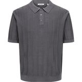 Only & Sons Gri Erkek Kazak 22036558 Onsthıjs Rlx Ss Polo Knıt - Koyu Gri