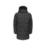 Only & Sons Kapitone Uzun Mont, S, ONSCARL LIFE LONG QUILTED COAT, Antrasit, Erkek