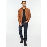 Only & Sons Kareli Erkek Gömlek, Turuncu, M, ONSBEN LIFE SLIM FLANNEL C